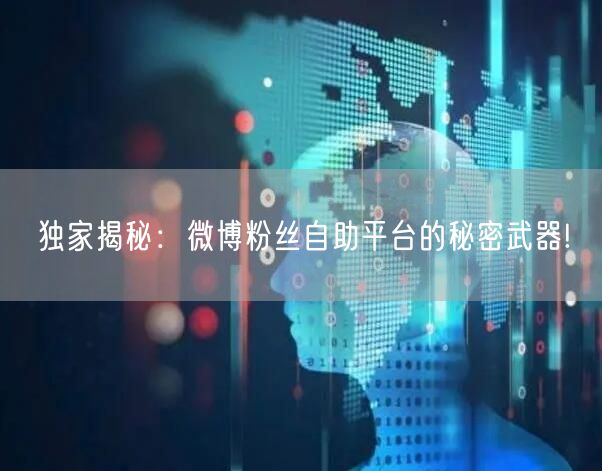 独家揭秘：微博粉丝自助平台的秘密武器!