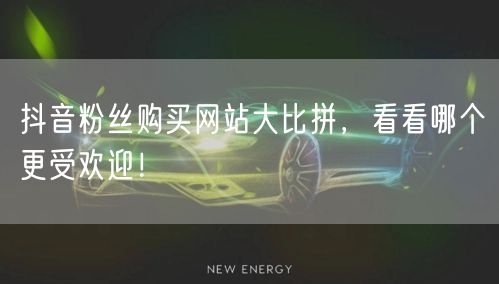 抖音粉丝购买网站大比拼，看看哪个更受欢迎！