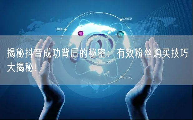 揭秘抖音成功背后的秘密：有效粉丝购买技巧大揭秘！