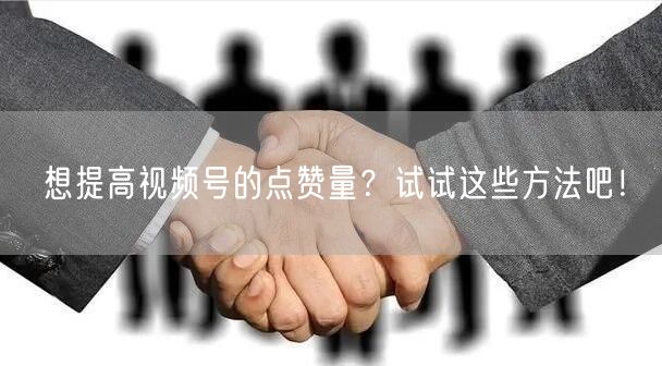 想提高视频号的点赞量？试试这些方法吧！