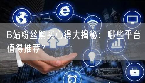 B站粉丝购买心得大揭秘：哪些平台值得推荐？