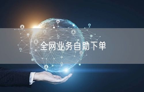 全网业务自助下单