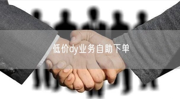 低价dy业务自助下单