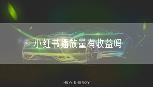小红书播放量有收益吗