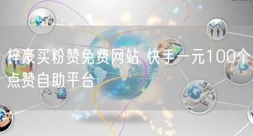 梓豪买粉赞免费网站 快手一元100个点赞自助平台
