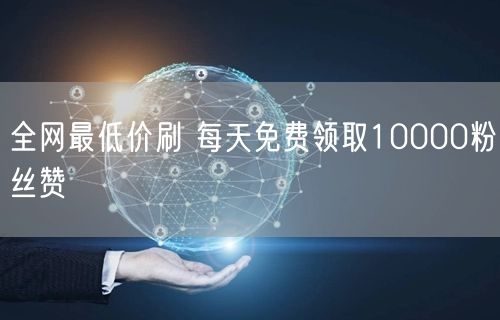 全网最低价刷 每天免费领取10000粉丝赞