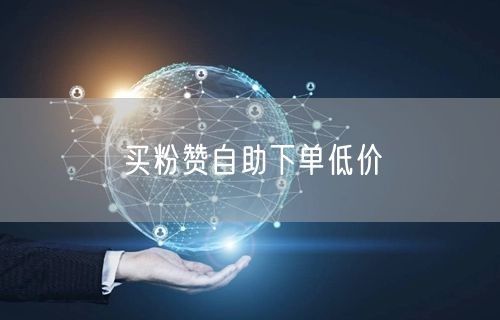买粉赞自助下单低价