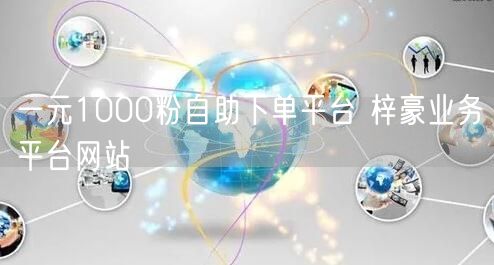 一元1000粉自助下单平台 梓豪业务平台网站