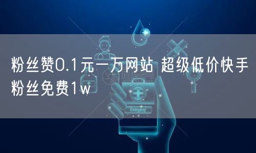 粉丝赞0.1元一万网站 超级低价快手粉丝免费1w