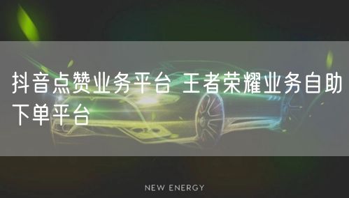 抖音点赞业务平台 王者荣耀业务自助下单平台