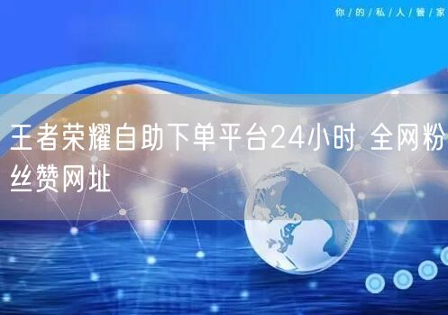 王者荣耀自助下单平台24小时 全网粉丝赞网址