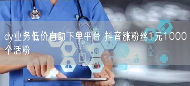 dy业务低价自助下单平台 抖音涨粉丝1元1000个活粉