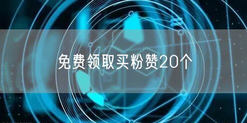 免费领取买粉赞20个